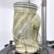 An evident shear plane observed at the end of a CIUc triaxial test on a firm clay sample.